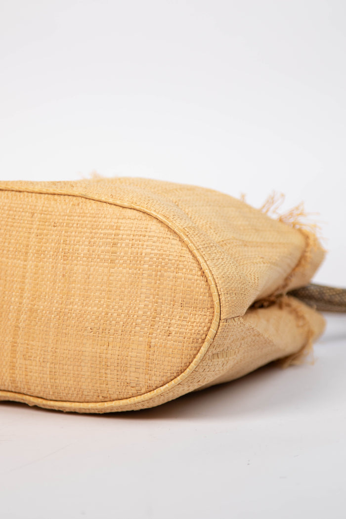 Vintage Fendi Wicker Small Bucket Bag