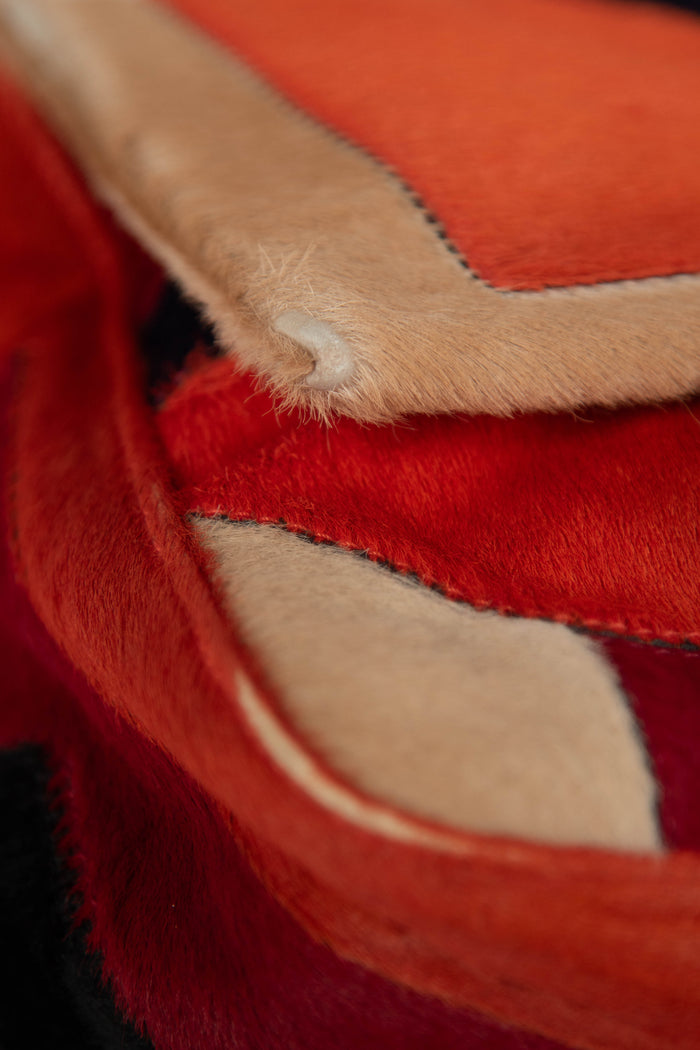 2000s Fendi Patchwork Pony Hair Mamma Baguette Bag