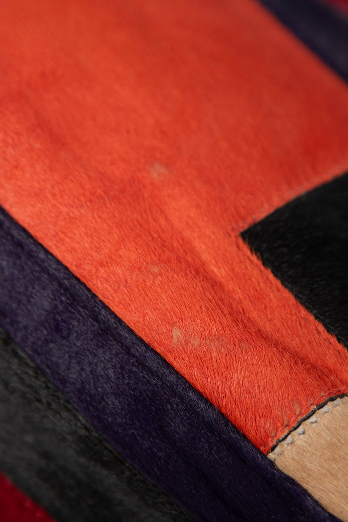 2000s Fendi Patchwork Pony Hair Mamma Baguette Bag