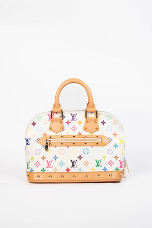 Vintage Louis Vuitton x Takashi Murakami White Monogram Alma PM