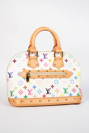 Vintage Louis Vuitton x Takashi Murakami White Monogram Alma PM