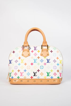 Vintage Louis Vuitton x Takashi Murakami White Monogram Alma PM