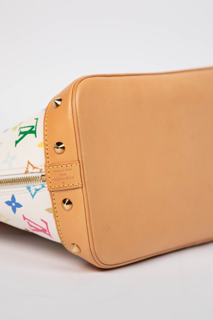 Vintage Louis Vuitton x Takashi Murakami White Monogram Alma PM