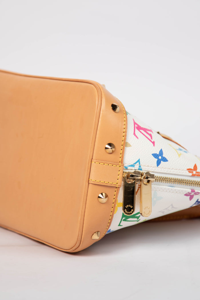 Vintage Louis Vuitton x Takashi Murakami White Monogram Alma PM