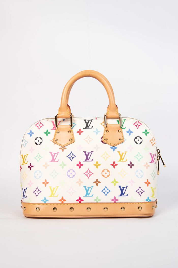Vintage Louis Vuitton x Takashi Murakami White Monogram Alma PM