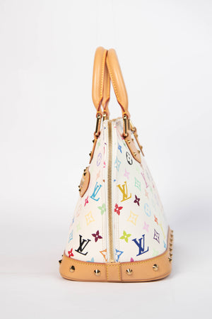 Vintage Louis Vuitton x Takashi Murakami White Monogram Alma PM