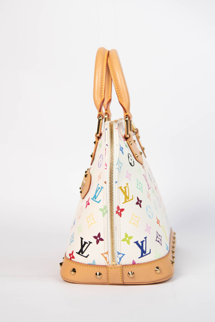 Vintage Louis Vuitton x Takashi Murakami White Monogram Alma PM