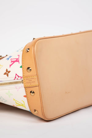 Vintage Louis Vuitton x Takashi Murakami White Monogram Alma PM