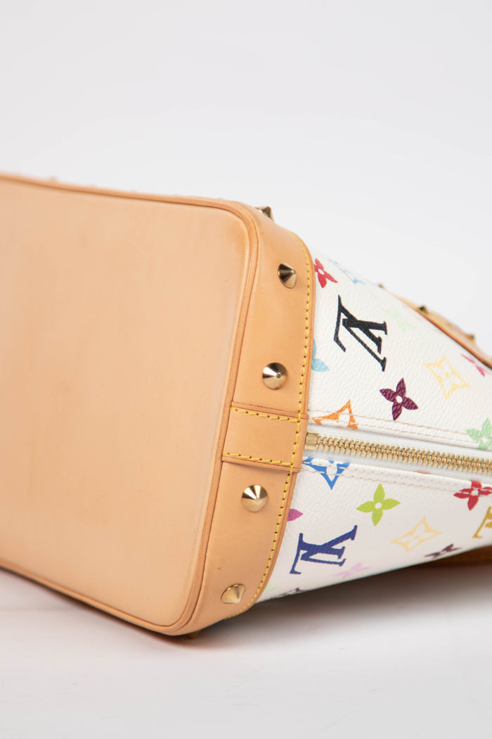 Vintage Louis Vuitton x Takashi Murakami White Monogram Alma PM