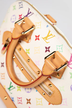 Vintage Louis Vuitton x Takashi Murakami White Monogram Alma PM