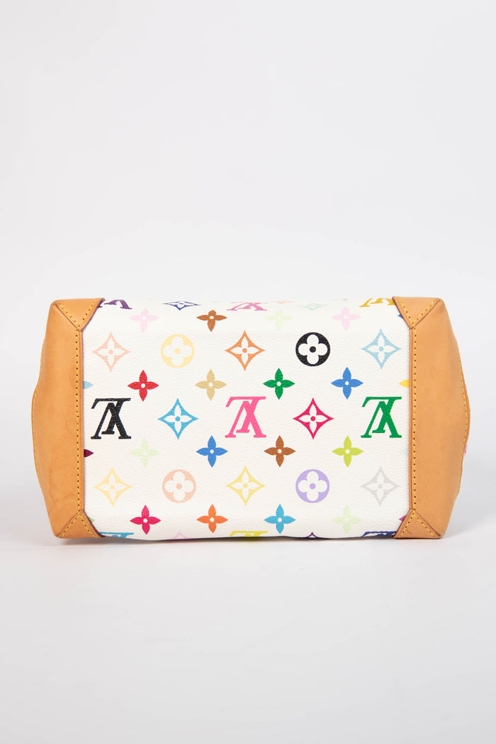 2000s Louis Vuitton x Takashi Murakami Multicolour Monogram Audra Top Handle Bag