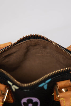 RARE Louis Vuitton x Takashi Murakami Black Multicolour Nano Speedy