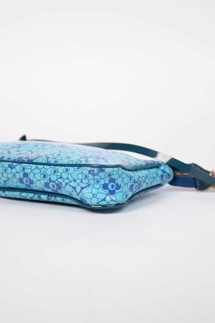 RARE Louis Vuitton x Takashi Murakami Vernis Cosmic Blossom Pochette Accessoires