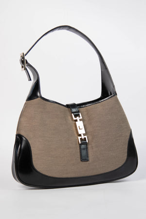 Vintage Gucci Canvas Jackie Shoulder Bag