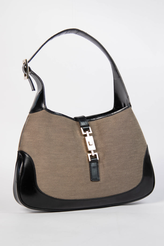 Vintage Gucci Canvas Jackie Shoulder Bag