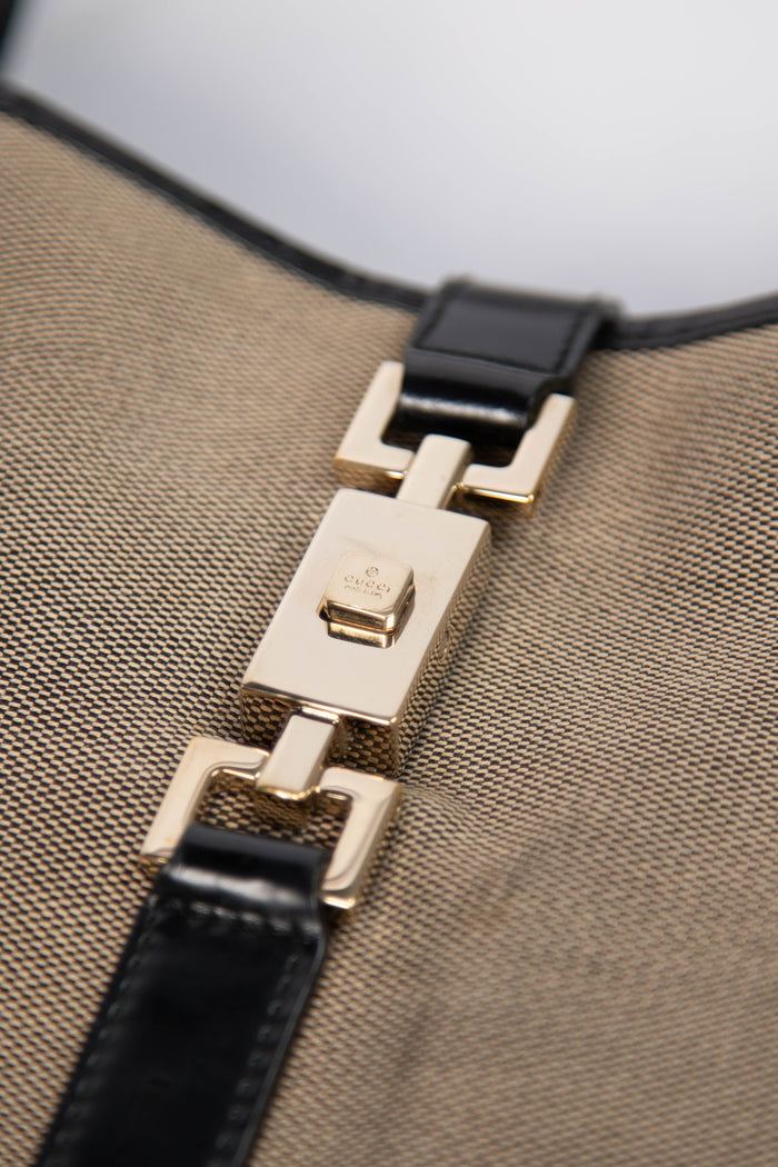 Vintage Gucci Canvas Jackie Shoulder Bag