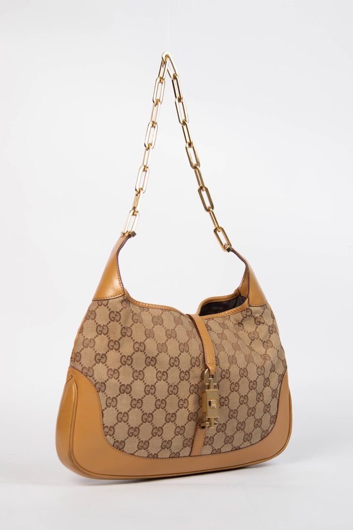 2000s Gucci Monogram Jackie Shoulder Bag