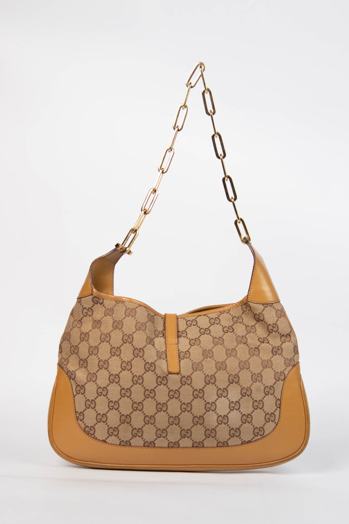 2000s Gucci Monogram Jackie Shoulder Bag