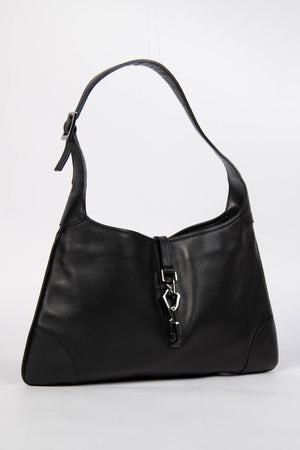 Vintage Gucci Black Leather Kandinsky Jackie Bag