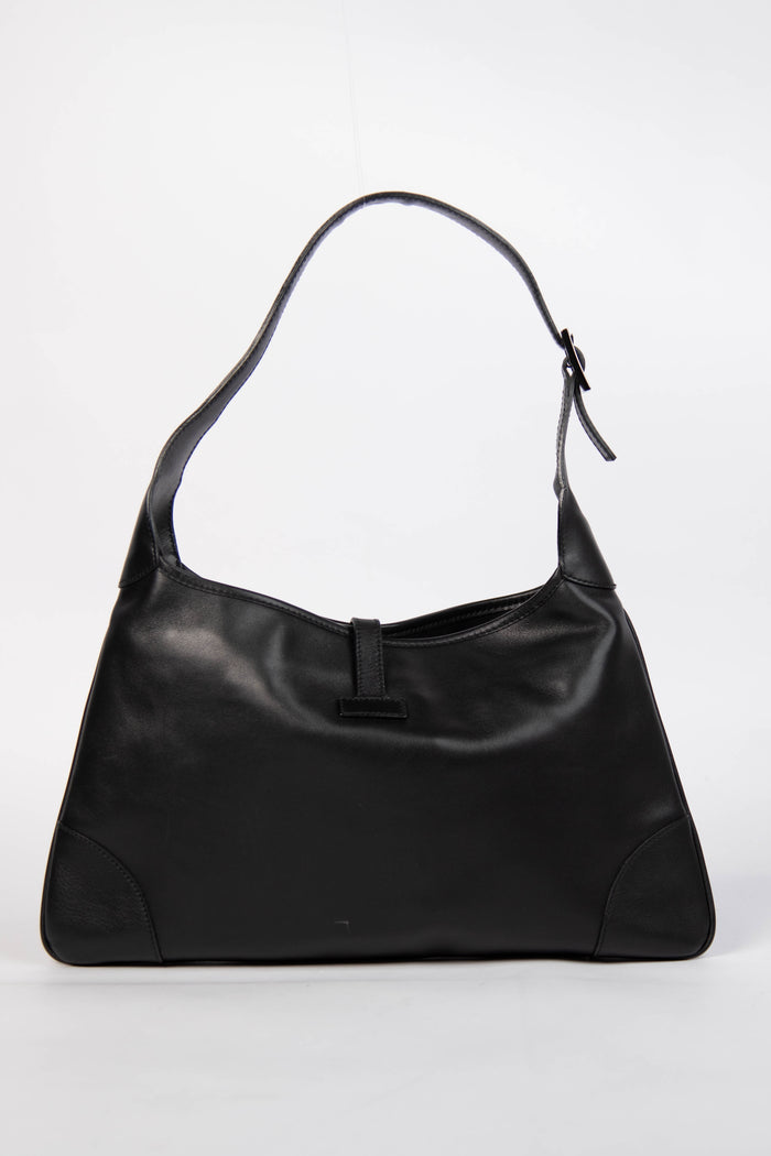 Vintage Gucci Black Leather Kandinsky Jackie Bag