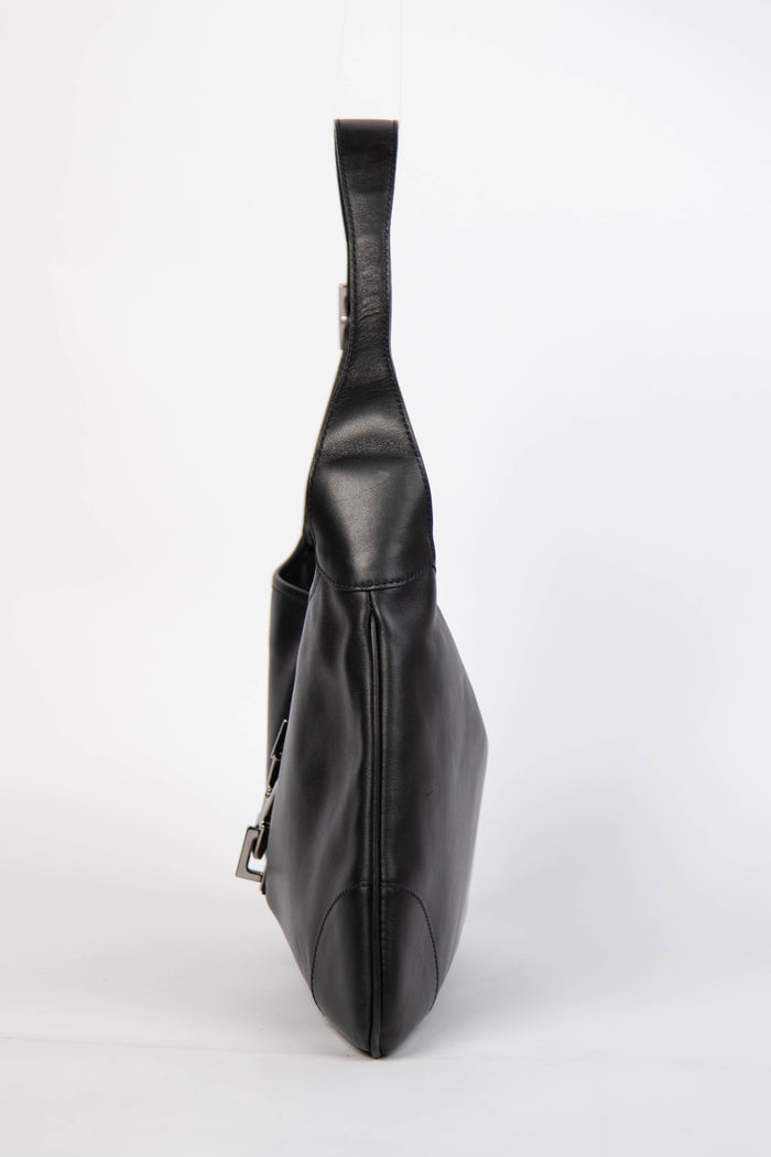 Vintage Gucci Black Leather Kandinsky Jackie Bag
