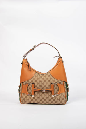 Vintage Gucci Web Horsebit Hobo Shoulder Bag