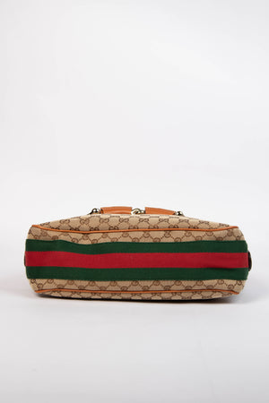 Vintage Gucci Web Horsebit Hobo Shoulder Bag