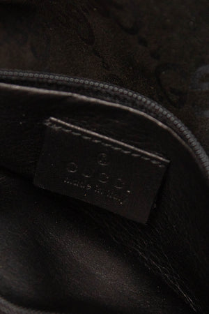 90s Gucci Tom Ford Black Monogram Shoulder Bag with Pouch