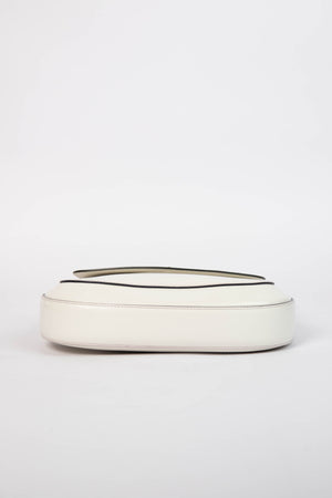 Prada White Leather Medium Cleo Shoulder Bag
