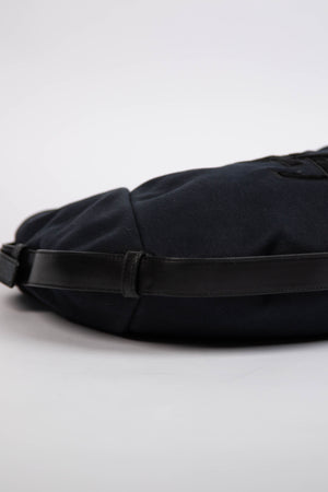 Vintage Yves Saint Laurent Black Canvas Mombasa Shoulder Bag