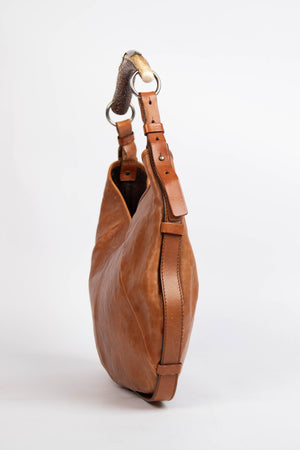 Vintage Yves Saint Laurent Tan Leather Mombasa Shoulder Bag