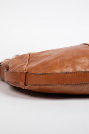 Vintage Yves Saint Laurent Tan Leather Mombasa Shoulder Bag