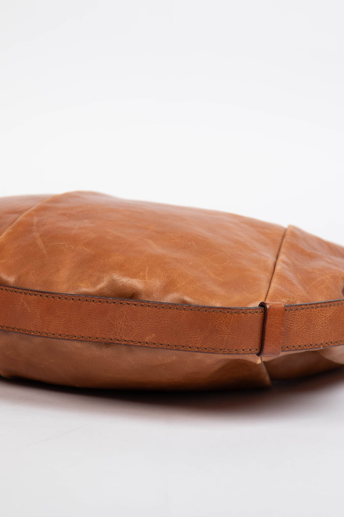 Vintage Yves Saint Laurent Tan Leather Mombasa Shoulder Bag