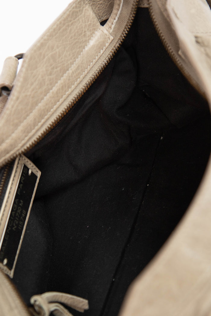 2010s Balenciaga Taupe Leather City Bag