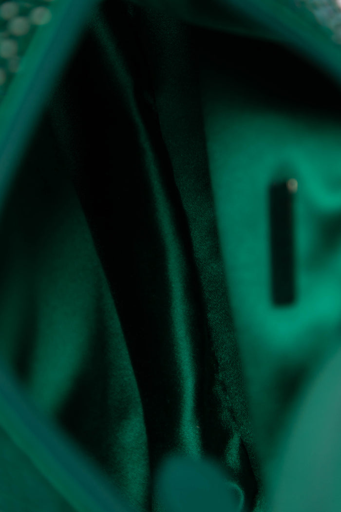 RARE Prada Green Crystal Re-edition 2000 Shoulder Bag
