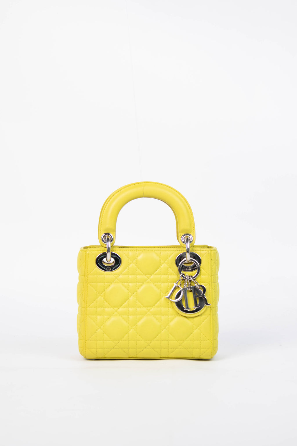 2013 Christian Dior Lime Green Lambskin Leather Mini Lady Dior