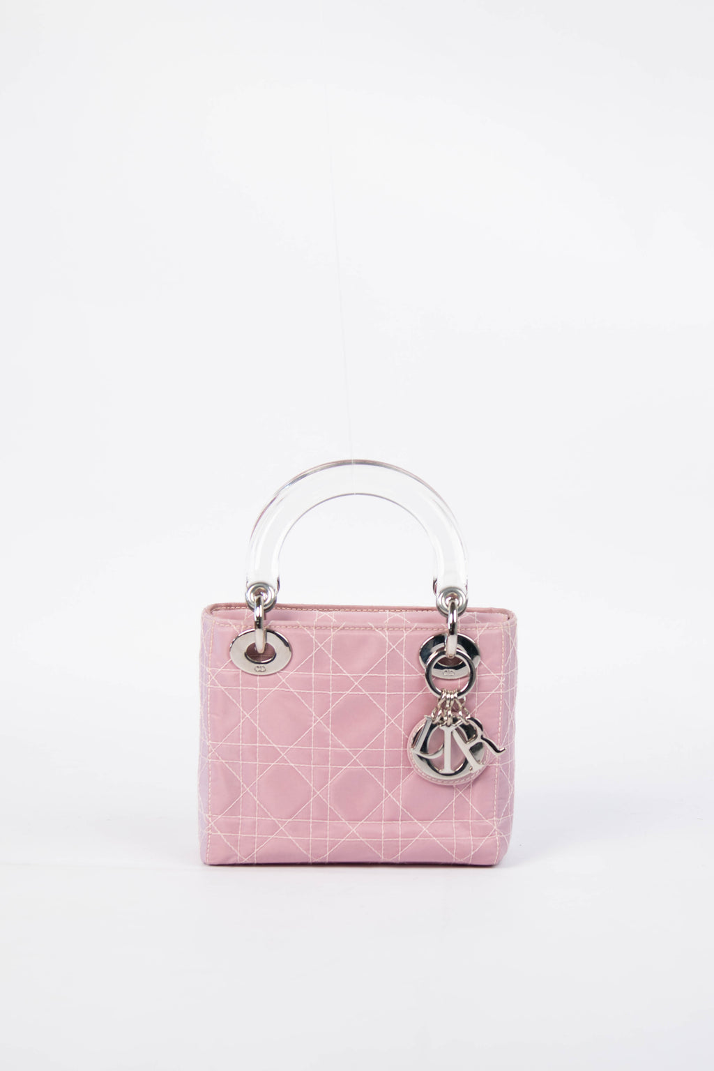 2000s Christian Dior Mauve Quilted Canvas Mini Lady Dior