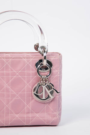2000s Christian Dior Mauve Quilted Canvas Mini Lady Dior
