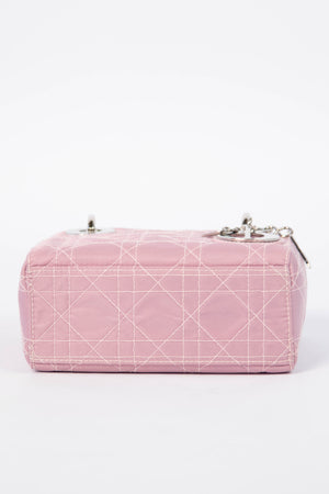 2000s Christian Dior Mauve Quilted Canvas Mini Lady Dior