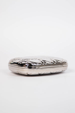 2010s Christian Dior Silver Minaudière Clutch Bag