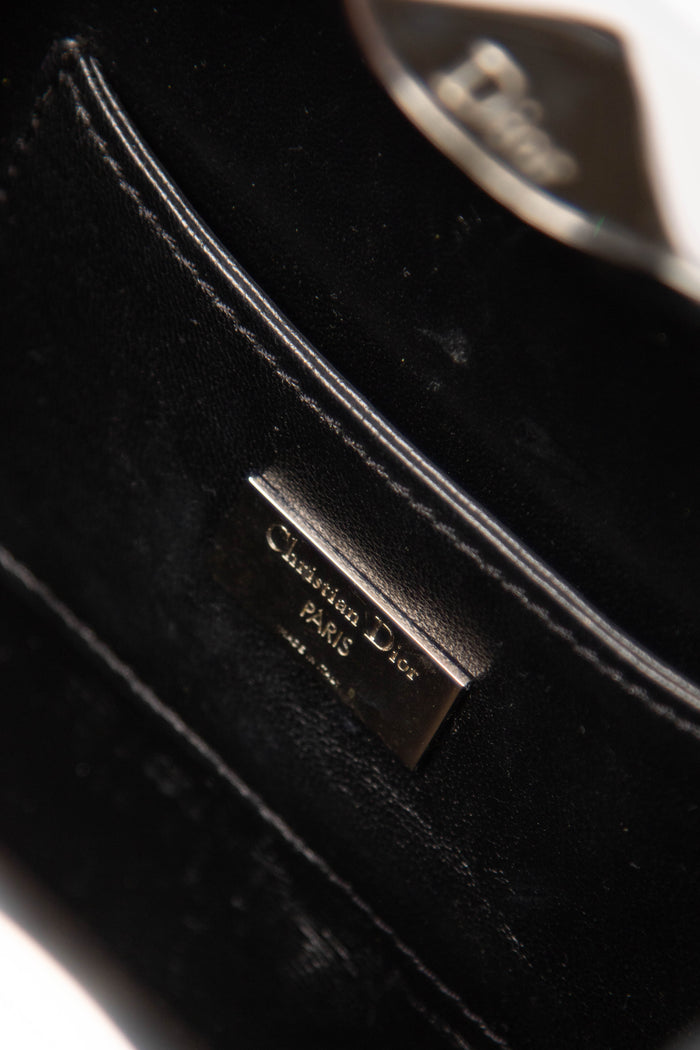 2010s Christian Dior Silver Minaudière Clutch Bag