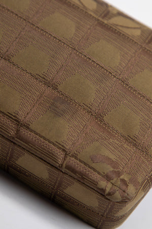 2000s Chanel Brown Travel Line East West Shoulder Bag