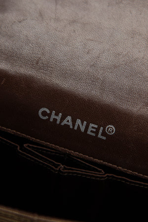 2000s Chanel Brown Travel Line East West Shoulder Bag