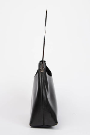 Vintage Gucci Tom Ford Black Metal Ring Shoulder Bag