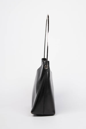 Vintage Gucci Tom Ford Black Metal Ring Shoulder Bag