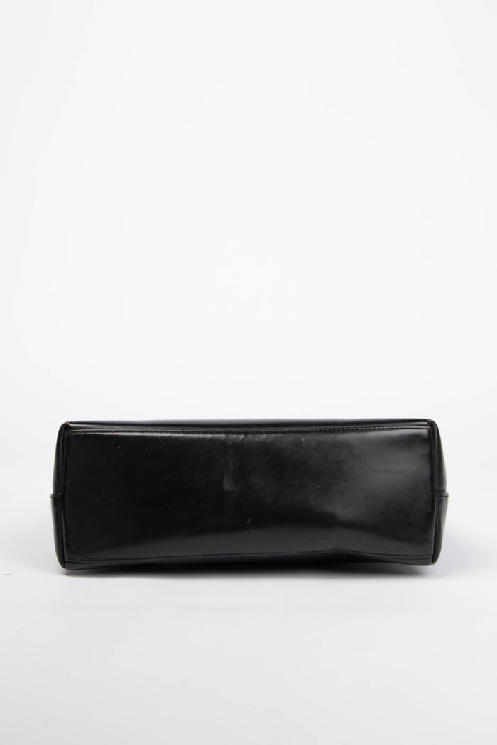 Vintage Gucci Tom Ford Black Metal Ring Shoulder Bag