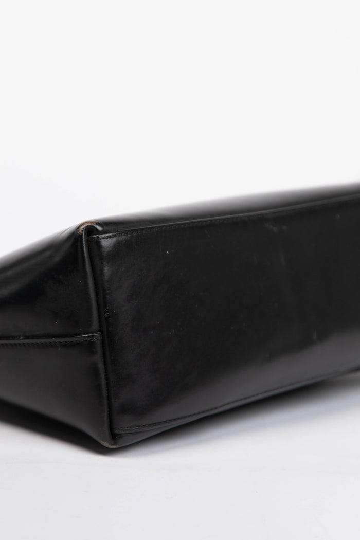 Vintage Gucci Tom Ford Black Metal Ring Shoulder Bag