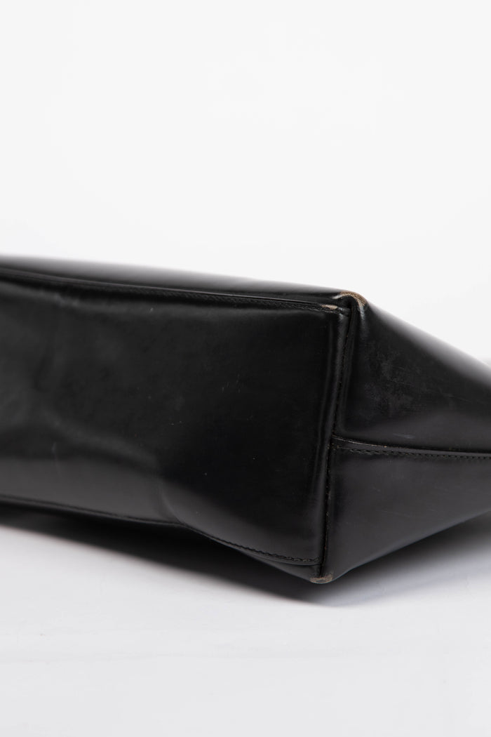 Vintage Gucci Tom Ford Black Metal Ring Shoulder Bag