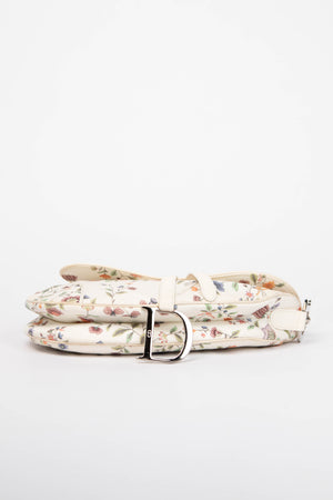 Limited Edition Christian Dior White Floral Saddle Bag