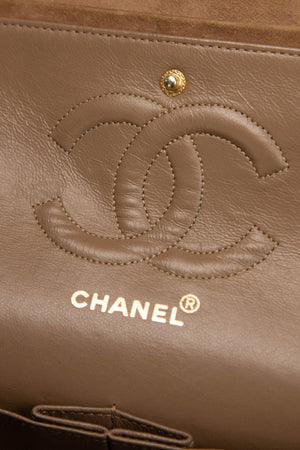 RARE Chanel Chevron Suede Medium Double Flap Bag with 24k GHW